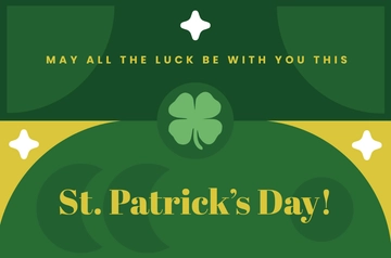 Free St. Patrick's Day Banner Template to Edit Online