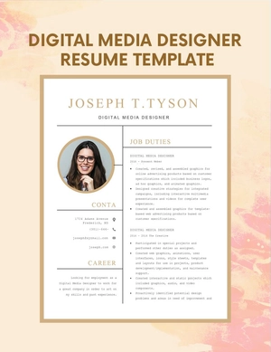 Digital Media Designer Resume