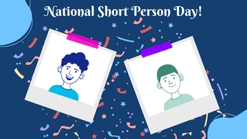 Free National Short Person Day Photo Background Template to Edit Online