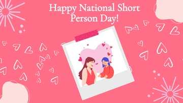 Free National Short Person Day Image Background Template to Edit Online