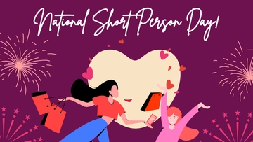 Free National Short Person Day Design Background Template to Edit Online