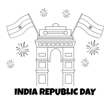 Free Republic Day Drawing Template to Edit Online