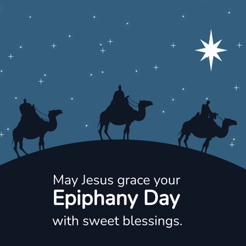 Free Epiphany Day Wishes Clipart Template to Edit Online