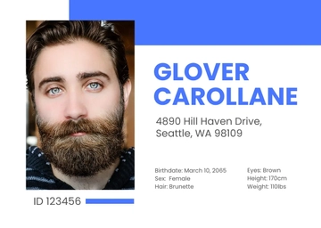 Free Personal Info Card Template to Edit Online