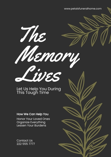 Free Funeral Handout Template to Edit Online