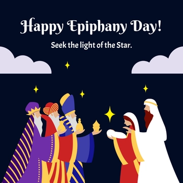 Free Epiphany Day Poster Vector Template to Edit Online