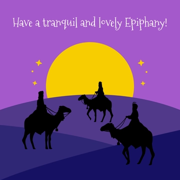 Free Epiphany Day Greeting Card Vector Template to Edit Online