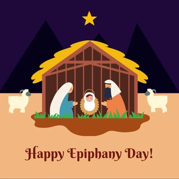 Free Happy Epiphany Day Clipart Template to Edit Online
