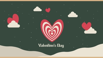 Free Valentine's Day Green Background Template to Edit Online