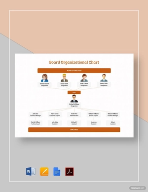 Board Organizational Chart Template