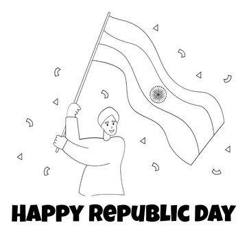 Free Happy Republic Day Drawing Template to Edit Online