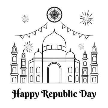 Free Republic Day Color Drawing Template to Edit Online