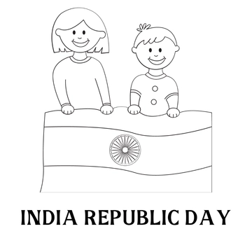 Free Kids Republic Day Drawing Template to Edit Online