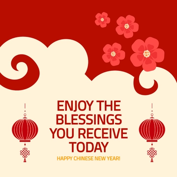 Free Chinese New Year Instagram Post Template to Edit Online