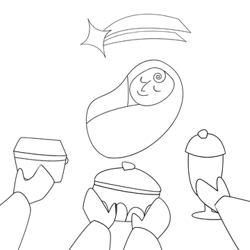 Free Epiphany Day Drawing Clipart Template to Edit Online