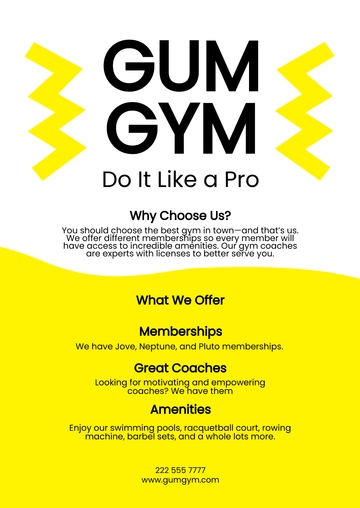 Free One Page Handout Template to Edit Online