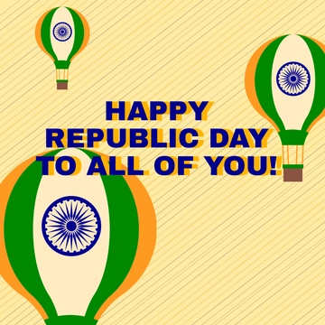 Free Republic Day Whatsapp post Template to Edit Online