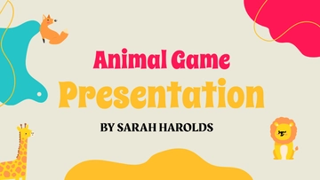 Free Animal Game Presentation Template to Edit Online