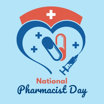 Free National Pharmacist Day Celebration Clipart Template to Edit Online