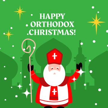 Free Orthodox Christmas Day Clipart Template to Edit Online