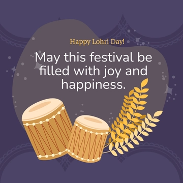 Free Lohri Flyer Vector Template to Edit Online