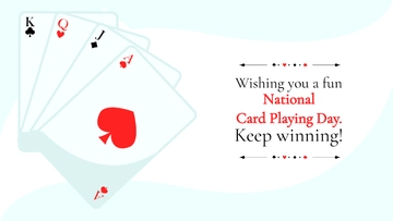 Free National Card Playing Day Wishes Background Template to Edit Online