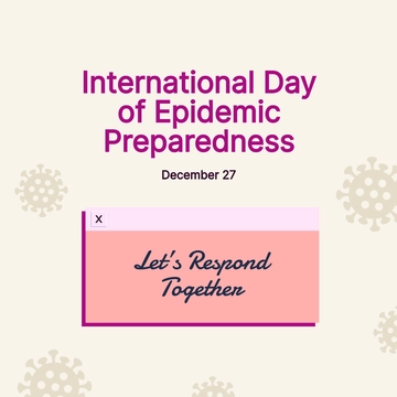 Free International Day of Epidemic Preparedness FB Post Template to Edit Online