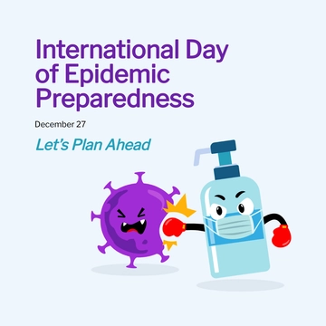 Free International Day of Epidemic Preparedness WhatsApp Post Template to Edit Online