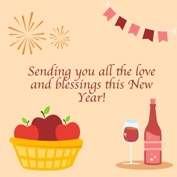 Free Orthodox New Year Greeting Card Vector Template to Edit Online