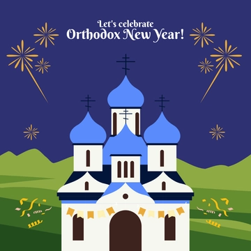 Free Orthodox New Year Clipart Template to Edit Online