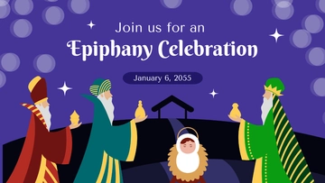 Free Epiphany Day Invitation Background Template to Edit Online