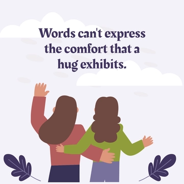 Free National Hugging Day Quote Vector Template to Edit Online