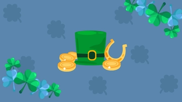 Free St. Patrick's Day Blue Background Template to Edit Online