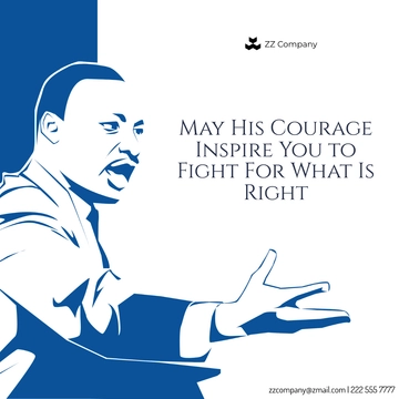 Free Martin Luther King Day Poster Vector Template to Edit Online
