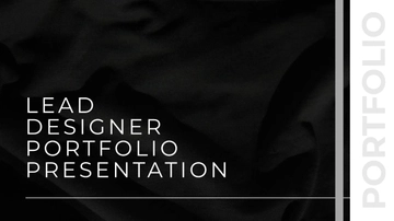 Free Lead Designer Portfolio Presentation Template to Edit Online