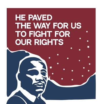 Free Martin Luther King Day Wishes Clipart Template to Edit Online