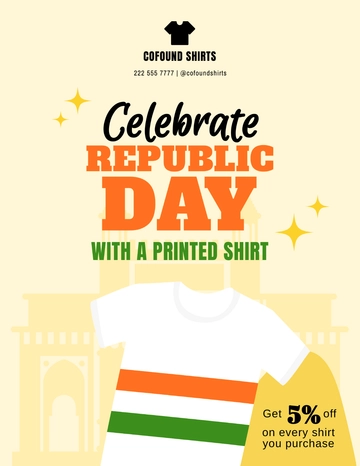 Free Creative Republic Day Flyer Template to Edit Online