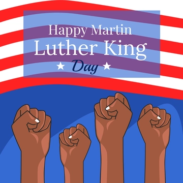 Free Happy Martin Luther King Day Clipart Template to Edit Online
