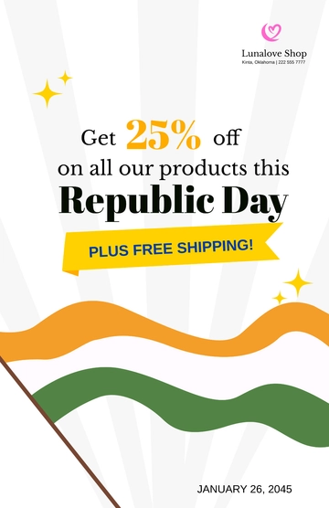 Free Republic Day Poster Template to Edit Online