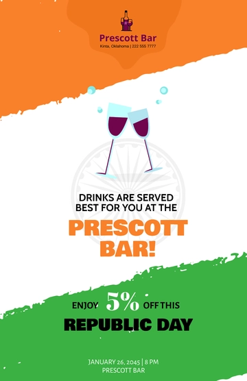 Free Republic Day Event Poster Template to Edit Online