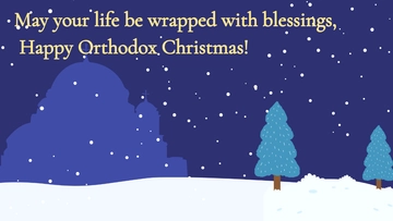 Free Orthodox Christmas Wishes Background Template to Edit Online