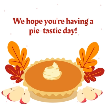 Free National Pie Day Wishes Clipart Template to Edit Online