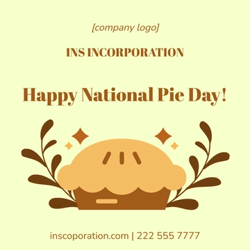 Free National Pie Day Flyer Vector Template to Edit Online
