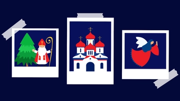 Free Orthodox Christmas Photo Background Template to Edit Online