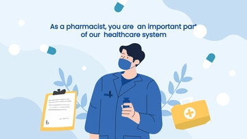 Free National Pharmacist Day Greeting Card Background Template to Edit Online