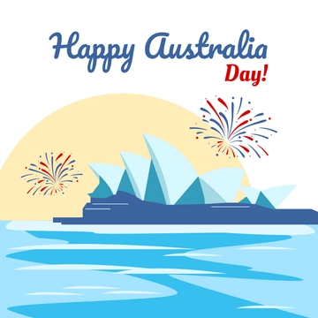 Free Happy Australia Day Clipart Template to Edit Online