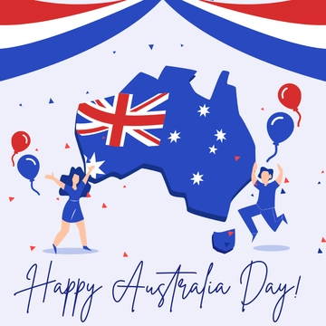 Free Australia Day Celebration Clipart Template to Edit Online
