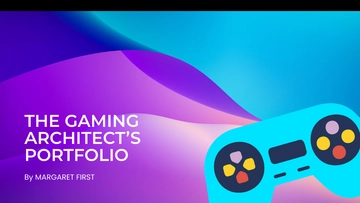 Free Gaming Design Portfolio Presentation Template to Edit Online