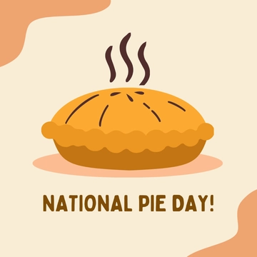 Free National Pie Day Clipart Template to Edit Online