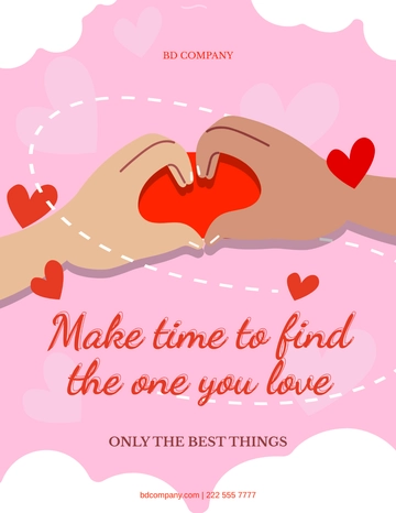 Free Valentine's Day Flyer Template to Edit Online